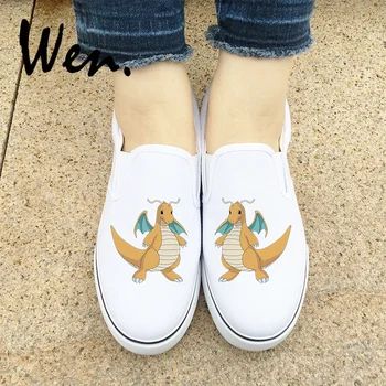 Wen Slip On Shoes White Anime Canvas Sneakers for Men Women Design Pokemon Dragonite Black Outdoor Walking Flats Shoes
Wen Slip On Shoes White Anime Canvas Sneakers for Men Women Design Pokemon Dragonite Black Outdoor Walking Flats Shoes