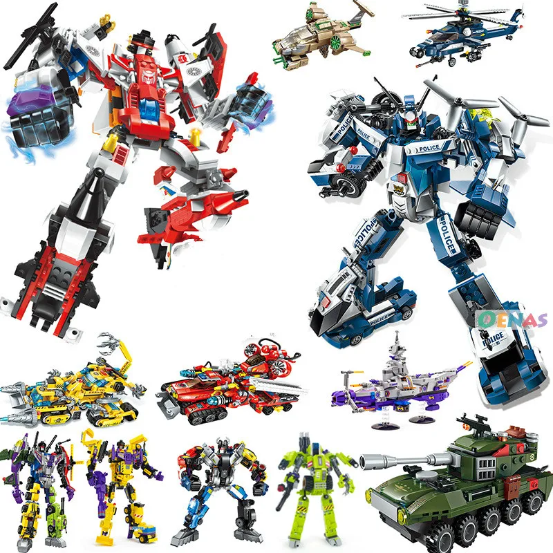 Children Robot Toy Transformations Anime Series Action Figure Car Boat Warship Tank Helicopter Model Building Blcoks Bricks Toys
Children Robot Toy Transformations Anime Series Action Figure Car Boat Warship Tank Helicopter Model Building Blcoks Bricks Toys
