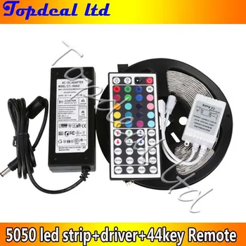 5M RGB led Strip 5050 SMD 60led/m Flexible Waterproof + 44key Remote + 12V Transformer For Home Decoration Freeshipping
5M RGB led Strip 5050 SMD 60led/m Flexible Waterproof + 44key Remote + 12V Transformer For Home Decoration Freeshipping