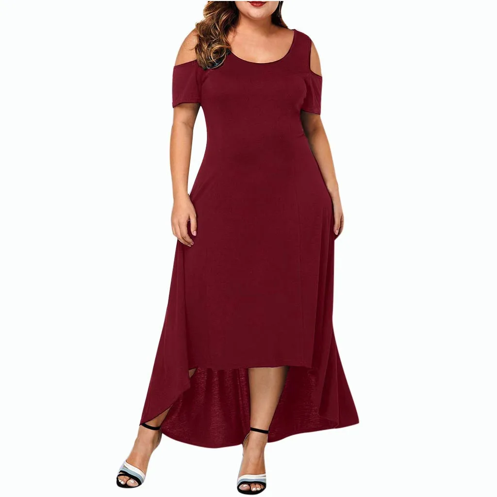 Sleeper #W401 2019 NEW FASHION Women's Casual Plus Size O-Neck Solid Color Off-Shoulder Short Sleeve Dress Free Shipping
Sleeper #W401 2019 NEW FASHION Women's Casual Plus Size O-Neck Solid Color Off-Shoulder Short Sleeve Dress Free Shipping
