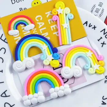 100pcs/lot Rainbow Star Clouds Polymer Clay DIY Embellishment Scrapbooking Crafts
100pcs/lot Rainbow Star Clouds Polymer Clay DIY Embellishment Scrapbooking Crafts