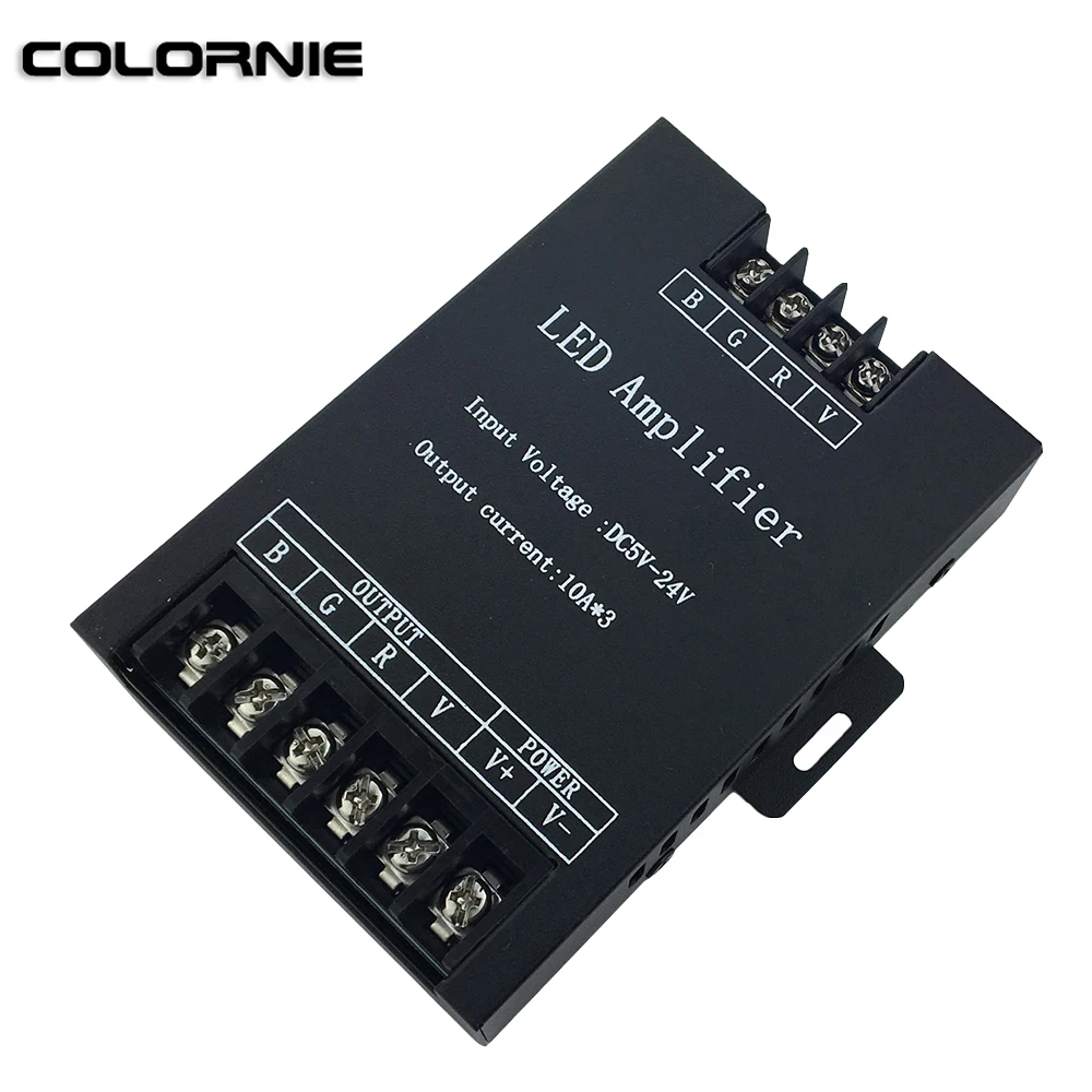 30A LED Amplifier DC5-24V 3*10A amplifier dimmer for RGB LED Strip Power Repeater Console Controller.
30A LED Amplifier DC5-24V 3*10A amplifier dimmer for RGB LED Strip Power Repeater Console Controller.
