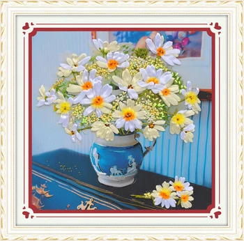3D embroidery ribbons flower canvas art diy cross stitch kits embroidery needlework sets printed cloth picture broderie fleur
3D embroidery ribbons flower canvas art diy cross stitch kits embroidery needlework sets printed cloth picture broderie fleur