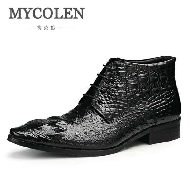 MYCOLEN Handmade Genuine Crocodile Leather Men Autumn Winter Boots High Quality Winter Ankle Boots For Men askeri bot
MYCOLEN Handmade Genuine Crocodile Leather Men Autumn Winter Boots High Quality Winter Ankle Boots For Men askeri bot