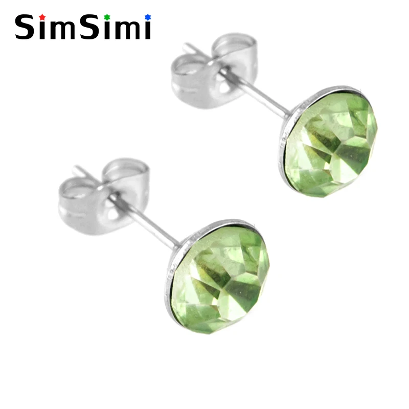 Simsimi Stainless steel women jewelry stud earrings red, green, blue,tea,purple color Push-back earrings for gift
Simsimi Stainless steel women jewelry stud earrings red, green, blue,tea,purple color Push-back earrings for gift