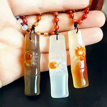 Authentic original stone Pure manual sculpture three color bamboo pendant Bead string necklace charm men and women style childre
Authentic original stone Pure manual sculpture three color bamboo pendant Bead string necklace charm men and women style childre