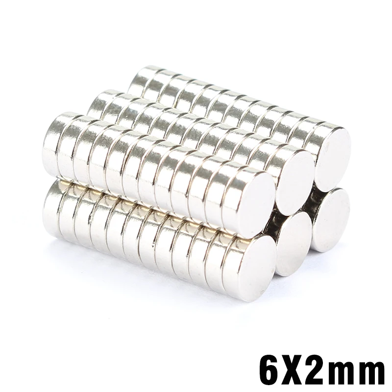 50Pcs Neodymium Magnet Disc 6x2mm N35 Permanent NdFeB Small Round Super Strong Powerful Magnetic Magnets For Craft
50Pcs Neodymium Magnet Disc 6x2mm N35 Permanent NdFeB Small Round Super Strong Powerful Magnetic Magnets For Craft