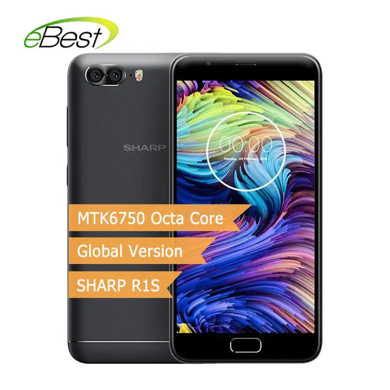 

SHARP R1S FS8028 Smartphone Global Version 5.5Inch HD IPS 2.5D Curved MTK6750 Octa Core 3GB 32GB 5000mAh 4G LTE Android Celphone