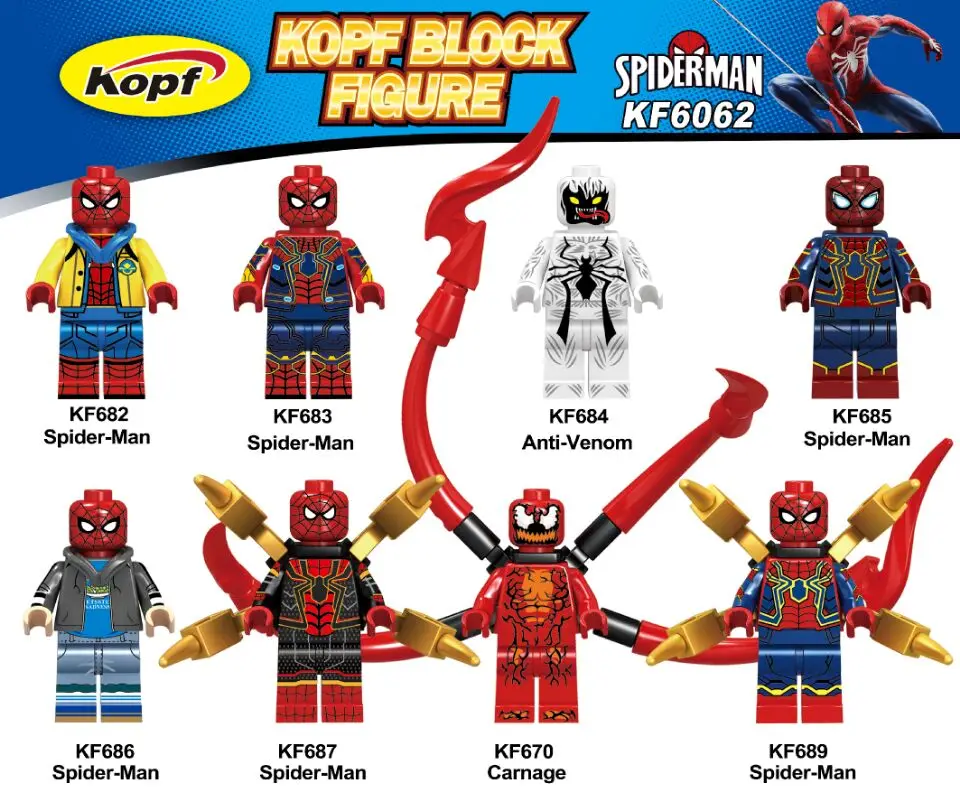 KF6062 Single Sale Super Heroes Avengers Spiderman Anti-Venom Captain American Carnage Action Figures For Children Gift Toys
KF6062 Single Sale Super Heroes Avengers Spiderman Anti-Venom Captain American Carnage Action Figures For Children Gift Toys