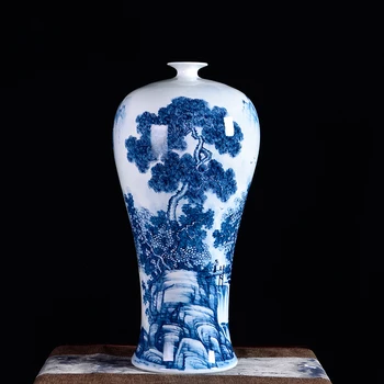 Jingdezhen Masters Hand-painted Blue And White Porcelain Flower Arranging Vase Ornaments Living Room Antique Decor ceramic vase
Jingdezhen Masters Hand-painted Blue And White Porcelain Flower Arranging Vase Ornaments Living Room Antique Decor ceramic vase