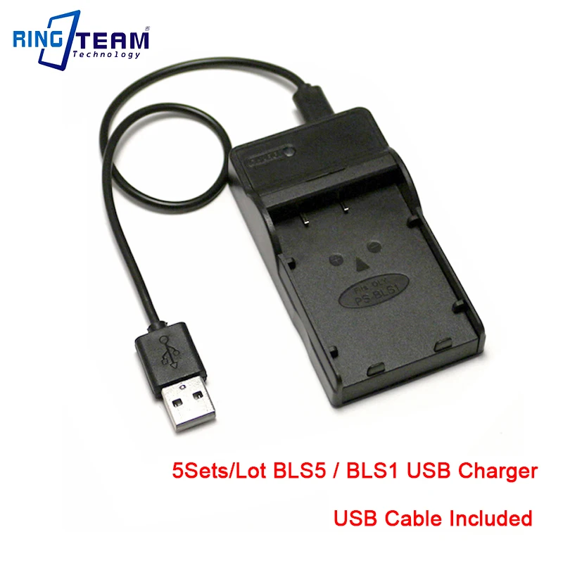 5 компл./лот PS-BCS1 BCS1 USB зарядное устройство для PS-BLS1 BLS-1 батарея подходит зеркальной