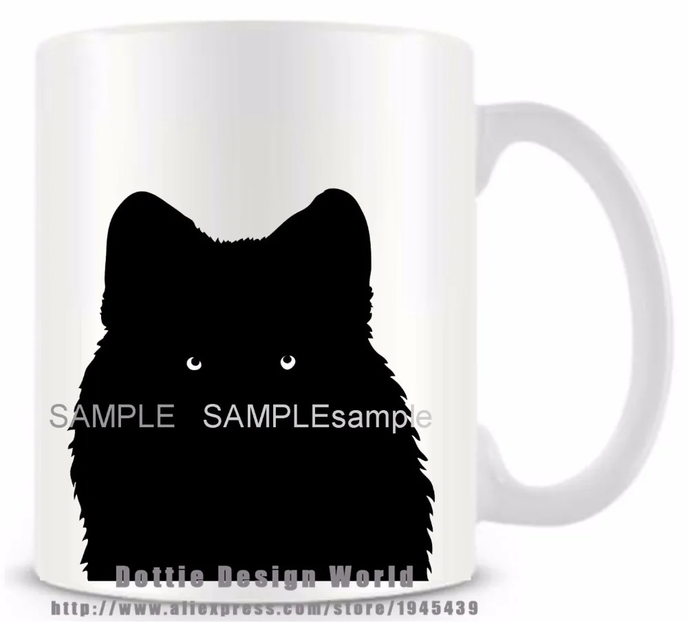 

DIY New Black Cat Ceramic white coffee tea milk cup Crazy Cat lady funny novelty travel mug Personalized Birthday Easter gifts