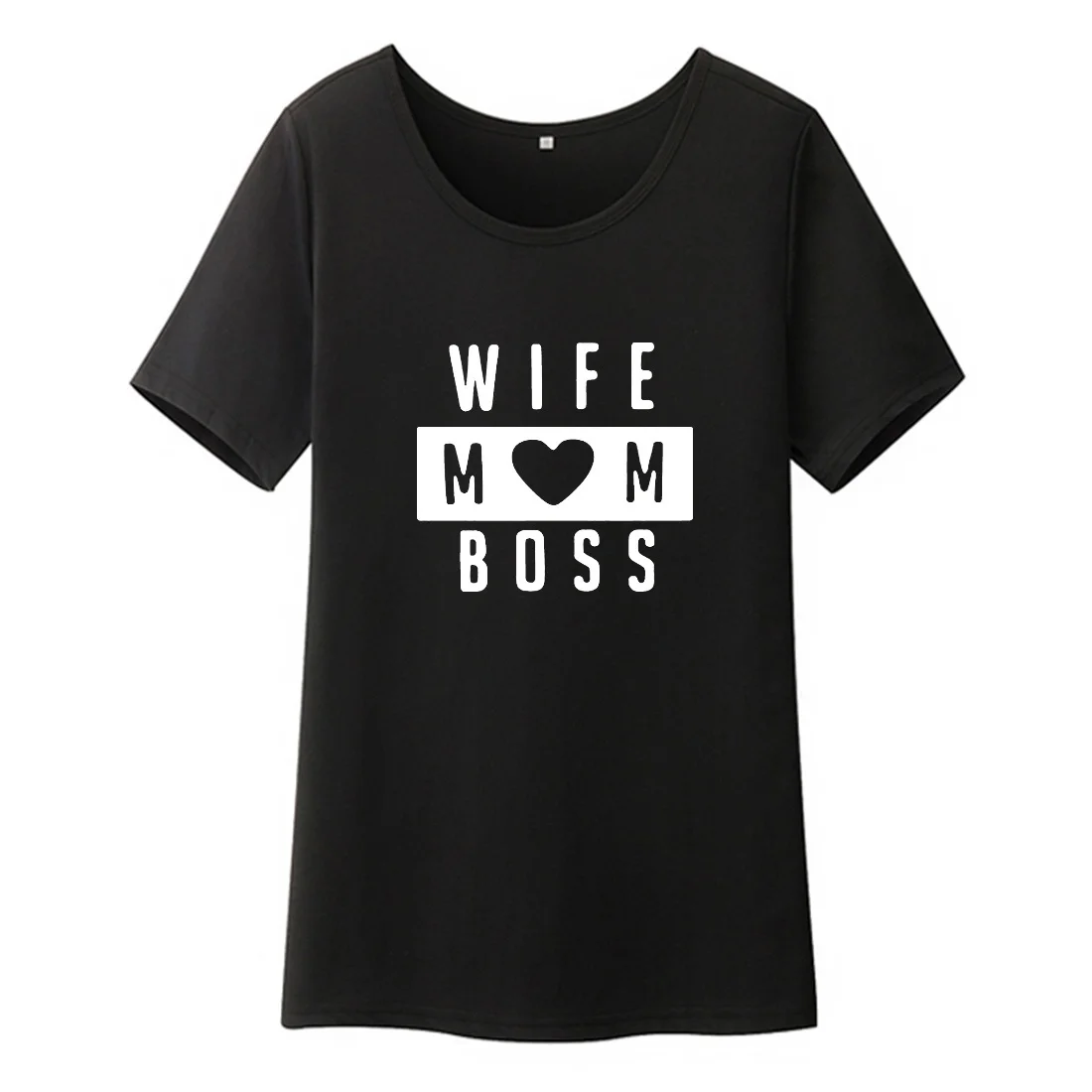 WIFE MOM BOSS Funny T Shirt Women Top O-neck Short Sleeve Cotton Tee Shirt Femme Black White Loose T-shirt Women
WIFE MOM BOSS Funny T Shirt Women Top O-neck Short Sleeve Cotton Tee Shirt Femme Black White Loose T-shirt Women