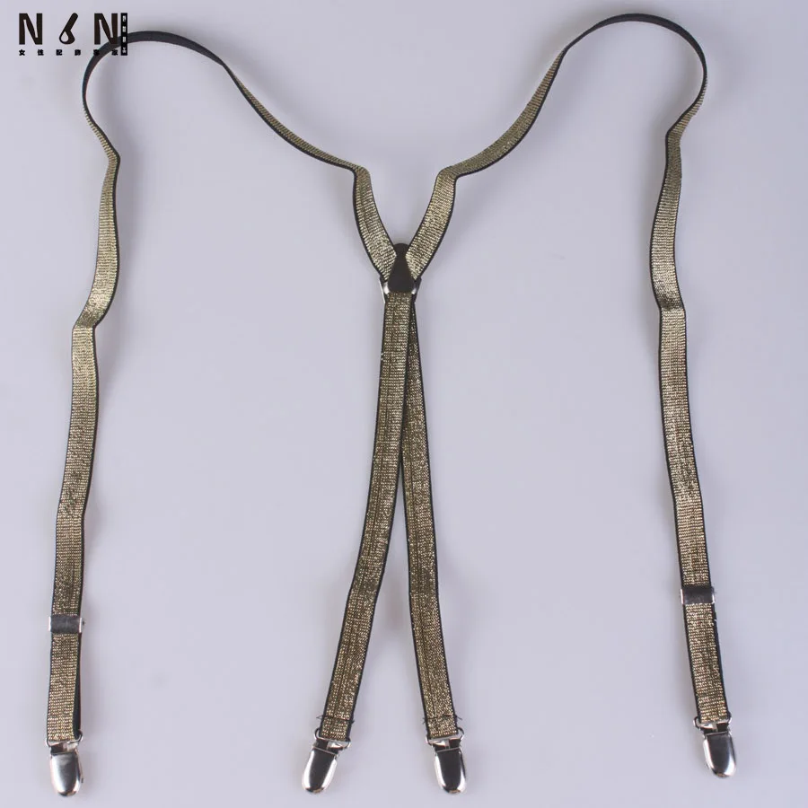 New product golden condole belt can be adjusted 4 elastic straps fashion joker clip suspender unisex elastic strap V296
New product golden condole belt can be adjusted 4 elastic straps fashion joker clip suspender unisex elastic strap V296