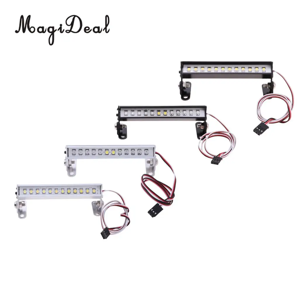 93mm Long 1/12 1/16 Scale RC Car Truck Model 12 Leds Roof Light Bar Headlamp Headlight Bright Waterproof
