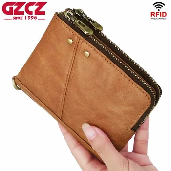 GZCZ Lady Zipper Short Clutch Wallet Genuine Leather Fashion Small Female Purse Short Coin Purse Vintage Carteira For Rfid Walet
GZCZ Lady Zipper Short Clutch Wallet Genuine Leather Fashion Small Female Purse Short Coin Purse Vintage Carteira For Rfid Walet