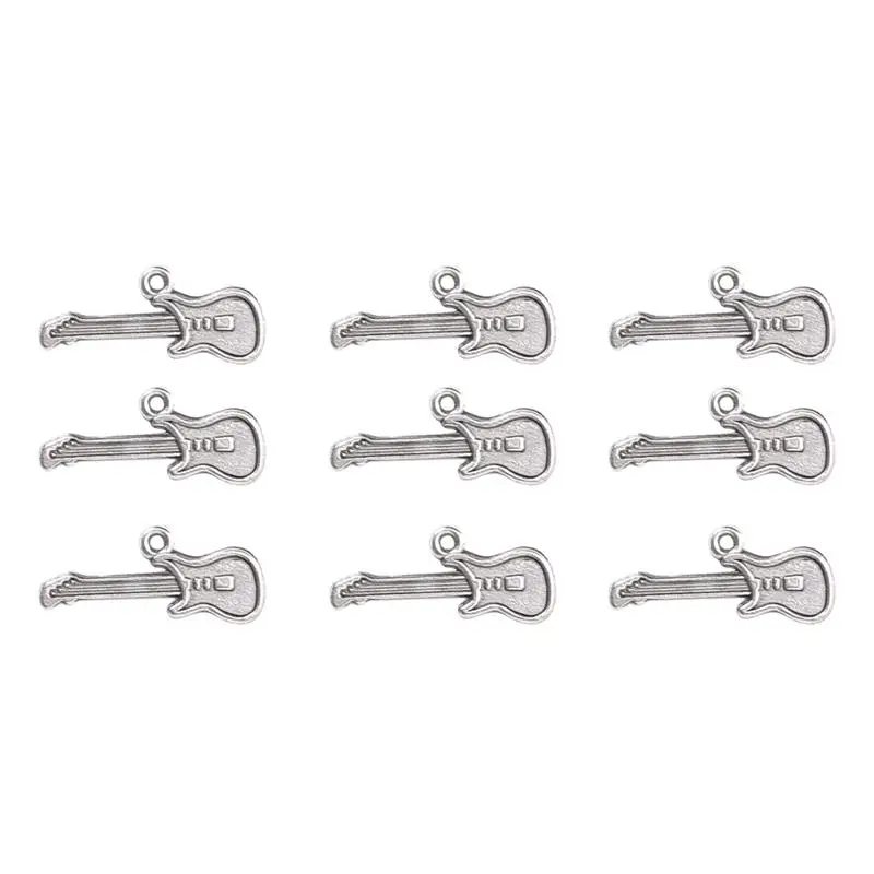 10 Pcs/Pack Tibet Silver Charm Guitar Pendants DIY Fits Necklace Bracelet Earrings Jewelry Making Wholesale Lots Bulk
10 Pcs/Pack Tibet Silver Charm Guitar Pendants DIY Fits Necklace Bracelet Earrings Jewelry Making Wholesale Lots Bulk