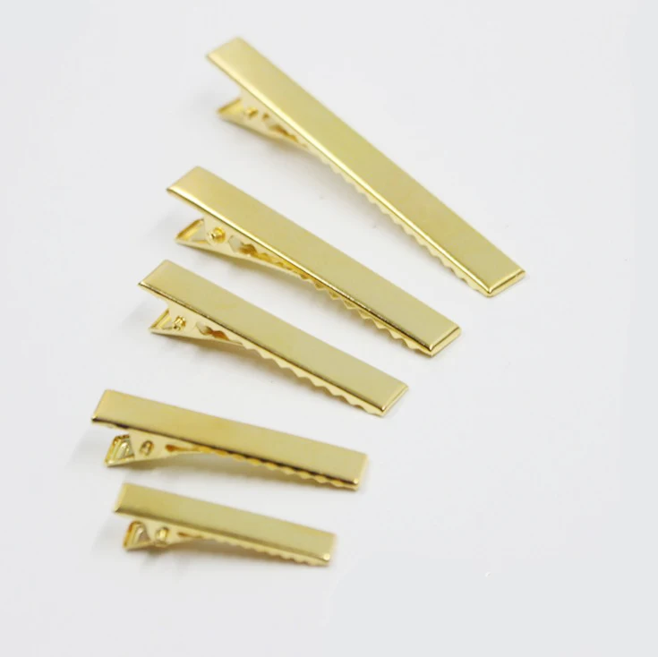 gold Flat Metal Single Prong Alligator Hair Clips Barrette for Bows DIY accessories 100pcs
gold Flat Metal Single Prong Alligator Hair Clips Barrette for Bows DIY accessories 100pcs