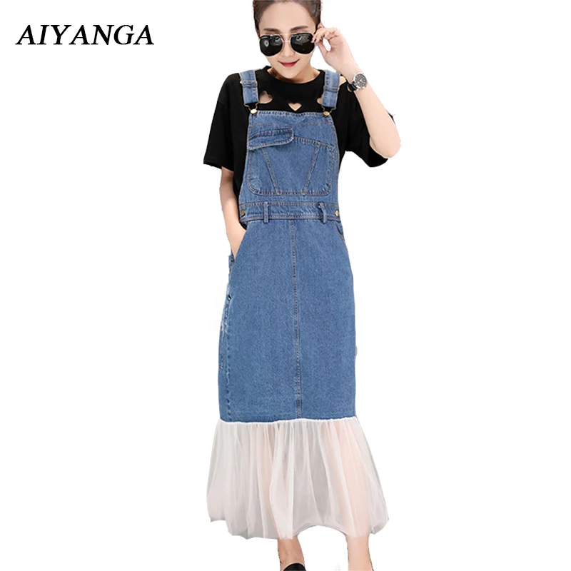 personality Women Strap Denim Skirts Summer 2018 Patchwork Mesh Skirts Long Style Loose Casual Skirts Jeans Chic Fashion Female
personality Women Strap Denim Skirts Summer 2018 Patchwork Mesh Skirts Long Style Loose Casual Skirts Jeans Chic Fashion Female