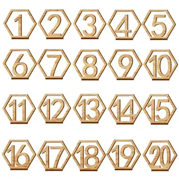 AsyPets 20PCS Cute Wooden Hollow-out Number 1-20 Hexagon Table Cards Reception Seat Card for Party Event -25
AsyPets 20PCS Cute Wooden Hollow-out Number 1-20 Hexagon Table Cards Reception Seat Card for Party Event -25