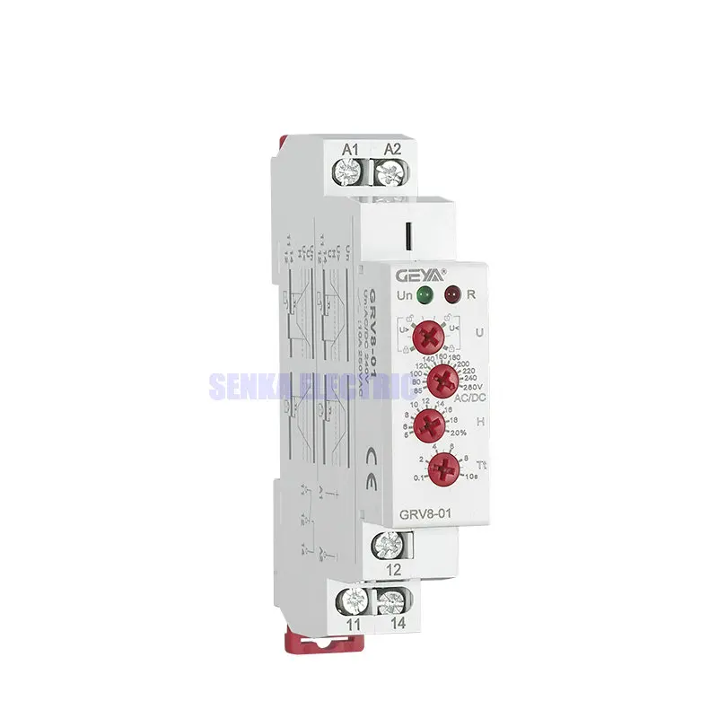 Single Phase Adjustable Overvoltage Undervoltage Protection Relay Operation Voltage LED Monitoring Relay GRV8-01
Single Phase Adjustable Overvoltage Undervoltage Protection Relay Operation Voltage LED Monitoring Relay GRV8-01