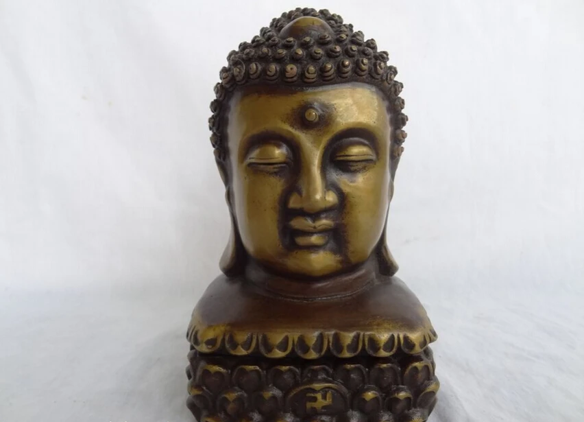 song voge gem S3665 Tibet Bronze Shakyamuni Buddha Head Statue Buddhism Box Incense Burner Censer
song voge gem S3665 Tibet Bronze Shakyamuni Buddha Head Statue Buddhism Box Incense Burner Censer