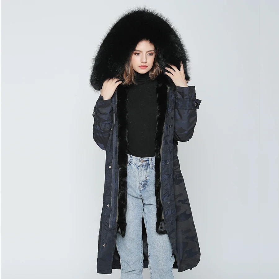 OFTBUY 2019 Real Fur Coat X-long Camouflage Parka Winter Jacket Women Big Natural Raccoon Fur Collar Hood Real Mink Fur Liner
OFTBUY 2019 Real Fur Coat X-long Camouflage Parka Winter Jacket Women Big Natural Raccoon Fur Collar Hood Real Mink Fur Liner