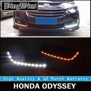 

2Pcs Car LED DRL Kit For Honda Odyssey 2014-2017 DRL Fog Lamp Cover Daytime Running Lights with turn signal 12V Daylight 6 LED