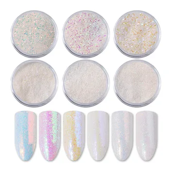 6pcs/set nail art glitter powder white rainbow color Superfine powder DIY 3D Chameleon nail powder dust pigment MZ020
6pcs/set nail art glitter powder white rainbow color Superfine powder DIY 3D Chameleon nail powder dust pigment MZ020