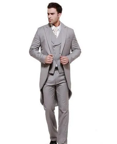 Custom made 2015 New Groom Tuxedos Fast Shipping Suits Groomsman Bridegroom Suits( jacket+Pants+vest+tie)
Custom made 2015 New Groom Tuxedos Fast Shipping Suits Groomsman Bridegroom Suits( jacket+Pants+vest+tie)