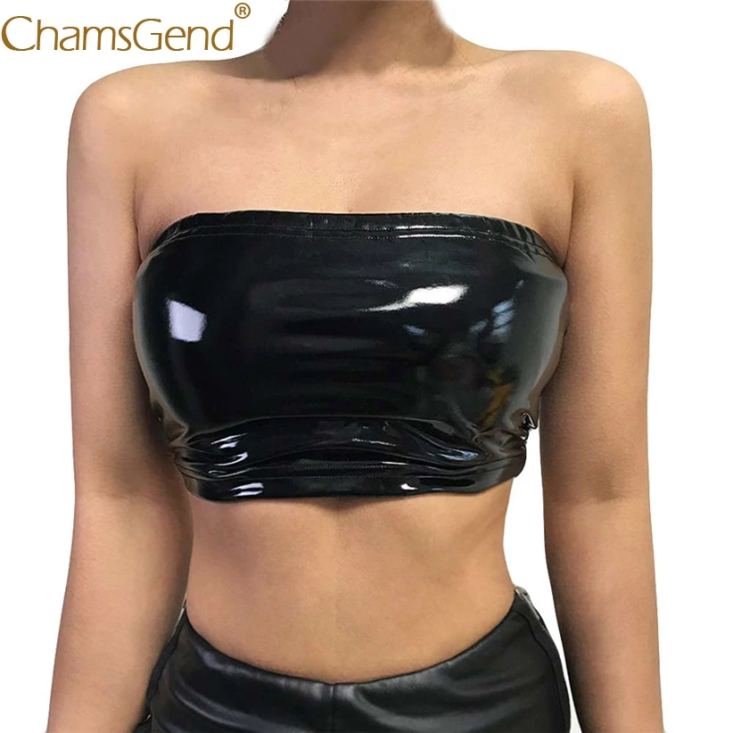 Chamsgend Shirt Newly Design Women Sexy PU Leather Tube Tops Lady Off Shoulder Strapless Crop Top Blouse Shirt 80315
Chamsgend Shirt Newly Design Women Sexy PU Leather Tube Tops Lady Off Shoulder Strapless Crop Top Blouse Shirt 80315