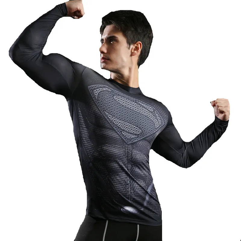 Image Mma Tees Rashguard 3D T shirt Fitness Compression T Shirts For Man Movie Character Superman Skull Tops Cosplay Clothing XXXL
