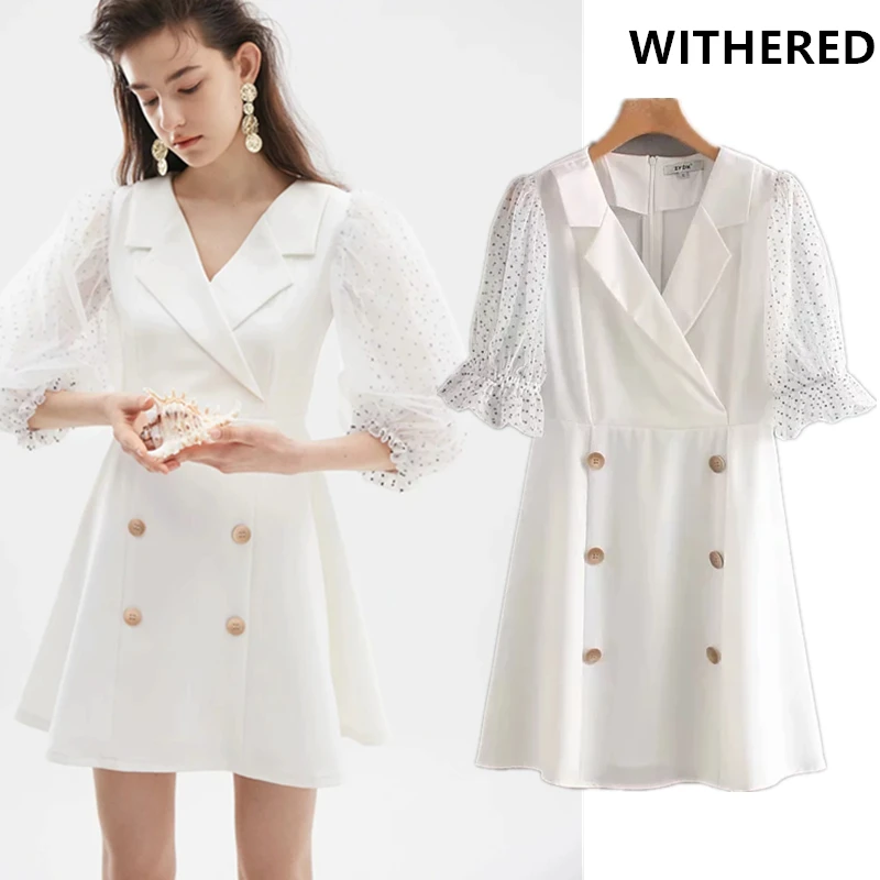 Withered fashion blogger vintage tulle patchwork dress women vestidos double breasted vestidos de fiesta de noche party dress
Withered fashion blogger vintage tulle patchwork dress women vestidos double breasted vestidos de fiesta de noche party dress