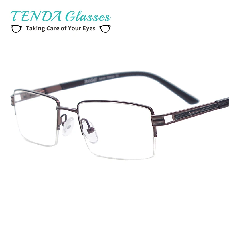 Men Classic Eyeglasses Metal Rectangle Half Rim Spectacles with Spring Hinge For Myopia Reading Prescription Multifocal Lenses
Men Classic Eyeglasses Metal Rectangle Half Rim Spectacles with Spring Hinge For Myopia Reading Prescription Multifocal Lenses