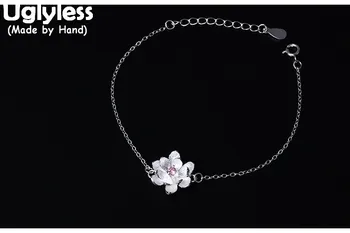 Uglyless Real S925 Sterling Silver Handmade Lotus Thin Bracelets Women Elegant Pink Zircon Flower Bracelet Simple Ethnic Bijoux
Uglyless Real S925 Sterling Silver Handmade Lotus Thin Bracelets Women Elegant Pink Zircon Flower Bracelet Simple Ethnic Bijoux