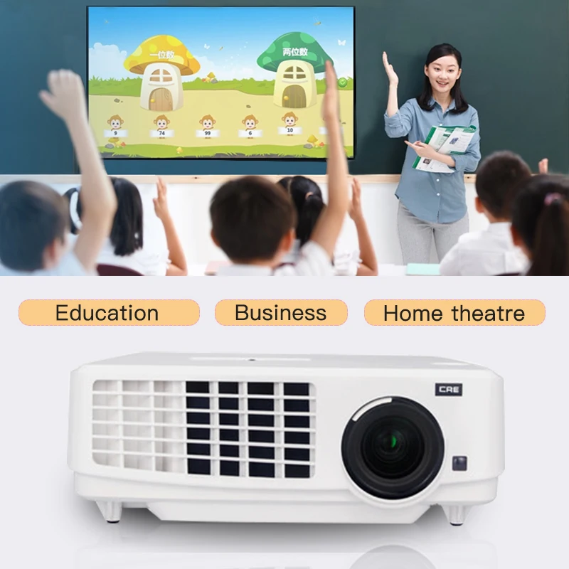 CRE X1800 3LED 3LCD 3800lumens Portable Projector School Android/Wifi Office Education use hd 720p 1080p support prooyector
CRE X1800 3LED 3LCD 3800lumens Portable Projector School Android/Wifi Office Education use hd 720p 1080p support prooyector