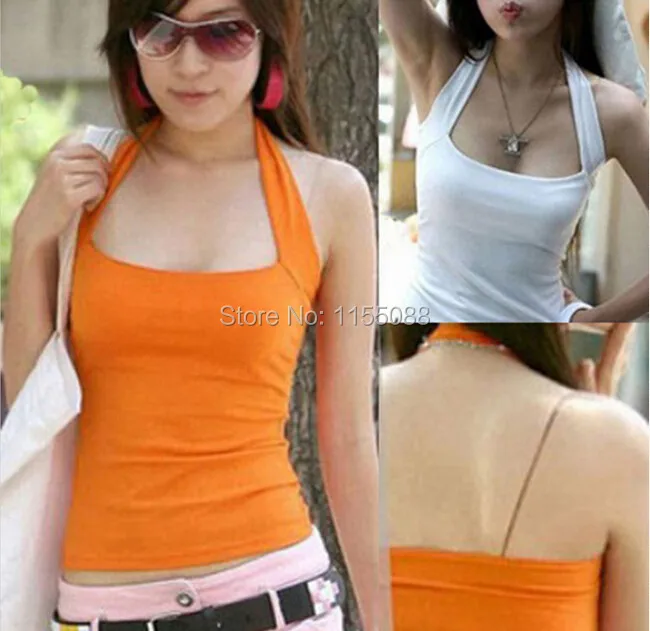 Summer New Hot Halter Sexy Sleeveless Tank Tops Cotton Slim Women Vest Tops vestidos 3 Colors Pullovers Women Tanks
Summer New Hot Halter Sexy Sleeveless Tank Tops Cotton Slim Women Vest Tops vestidos 3 Colors Pullovers Women Tanks