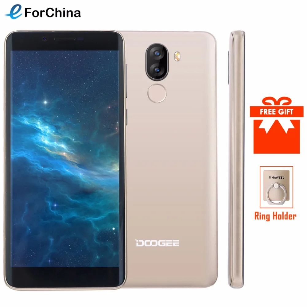 

DOOGEE X60L 5.5" 18:9 Smartphone Android 7.0 MTK6737 Quad Core 2GB RAM 16GB ROM 13MP Dual Rear Cameras 3300mAh 4G LTE Cellphone