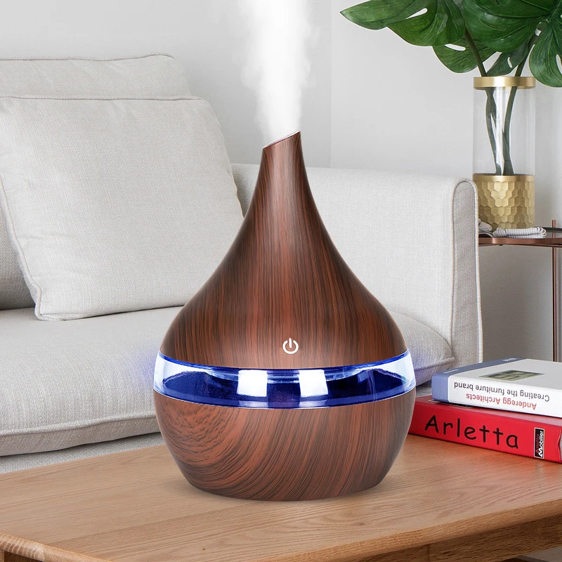 

KEBEIER 300ml USB Electric Aroma air diffuser wood Ultrasonic air humidifier Essential oil Aromatherapy cool mist maker for home