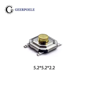50 pcs/lot touch switch 5.2*5.2*2.2 mm 4 PIN Metal Tactile 12V Micro tact switch SMT Push Button Switch High-Quality 4*4 switch
50 pcs/lot touch switch 5.2*5.2*2.2 mm 4 PIN Metal Tactile 12V Micro tact switch SMT Push Button Switch High-Quality 4*4 switch