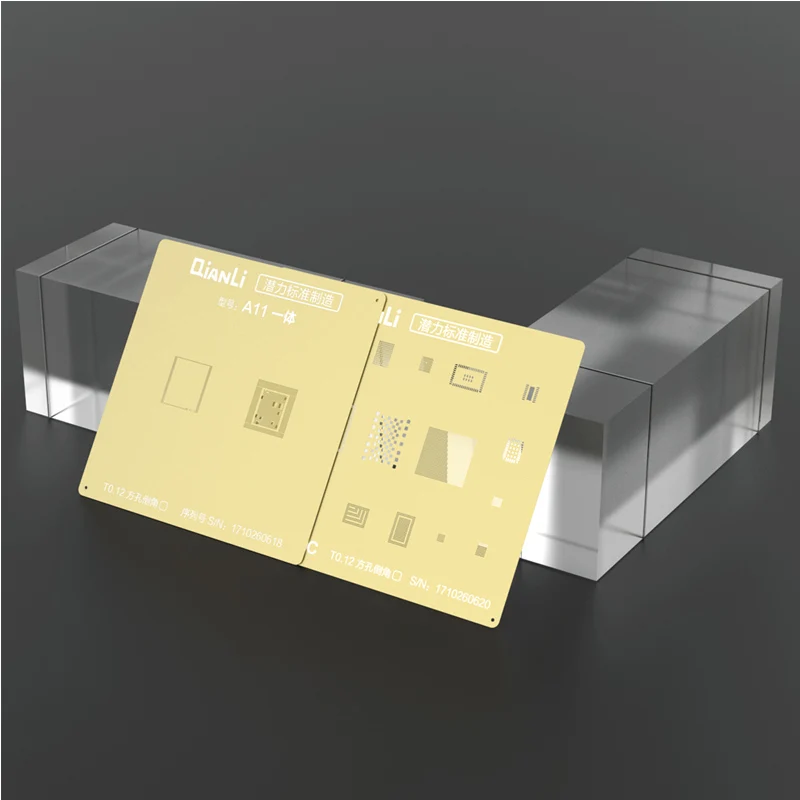 Qianli 3D CPU BGA Reballing Stencil Kit Tin Plant Net Solder Heating Template for A12 A11 A10 A9 A8 Motherboard Repair
Qianli 3D CPU BGA Reballing Stencil Kit Tin Plant Net Solder Heating Template for A12 A11 A10 A9 A8 Motherboard Repair