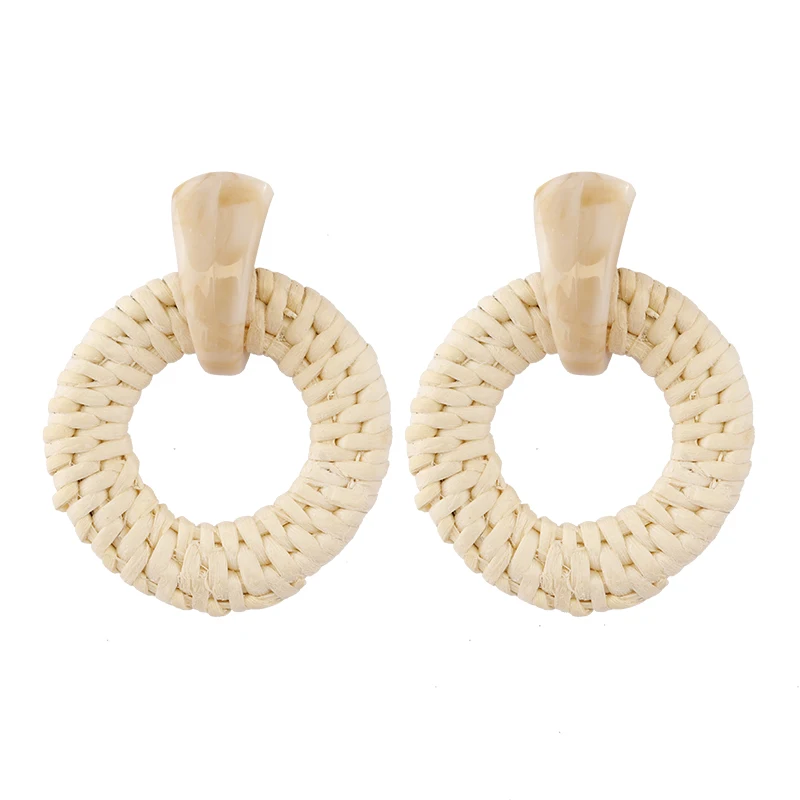 AENSOA Handmade Round Rattan Drop Earrings For Women Bohemia Acrylic Hanging Straw Weave Rattan Knit Vine Dangle Earring Jewelry
AENSOA Handmade Round Rattan Drop Earrings For Women Bohemia Acrylic Hanging Straw Weave Rattan Knit Vine Dangle Earring Jewelry