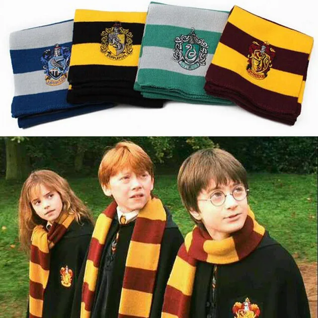 

Harri Potter Cosplay Scarf Gryffindor Slytherin Hufflepuff Ravenclaw Scarves Cosplay Costumes For Kids Halloween Gift