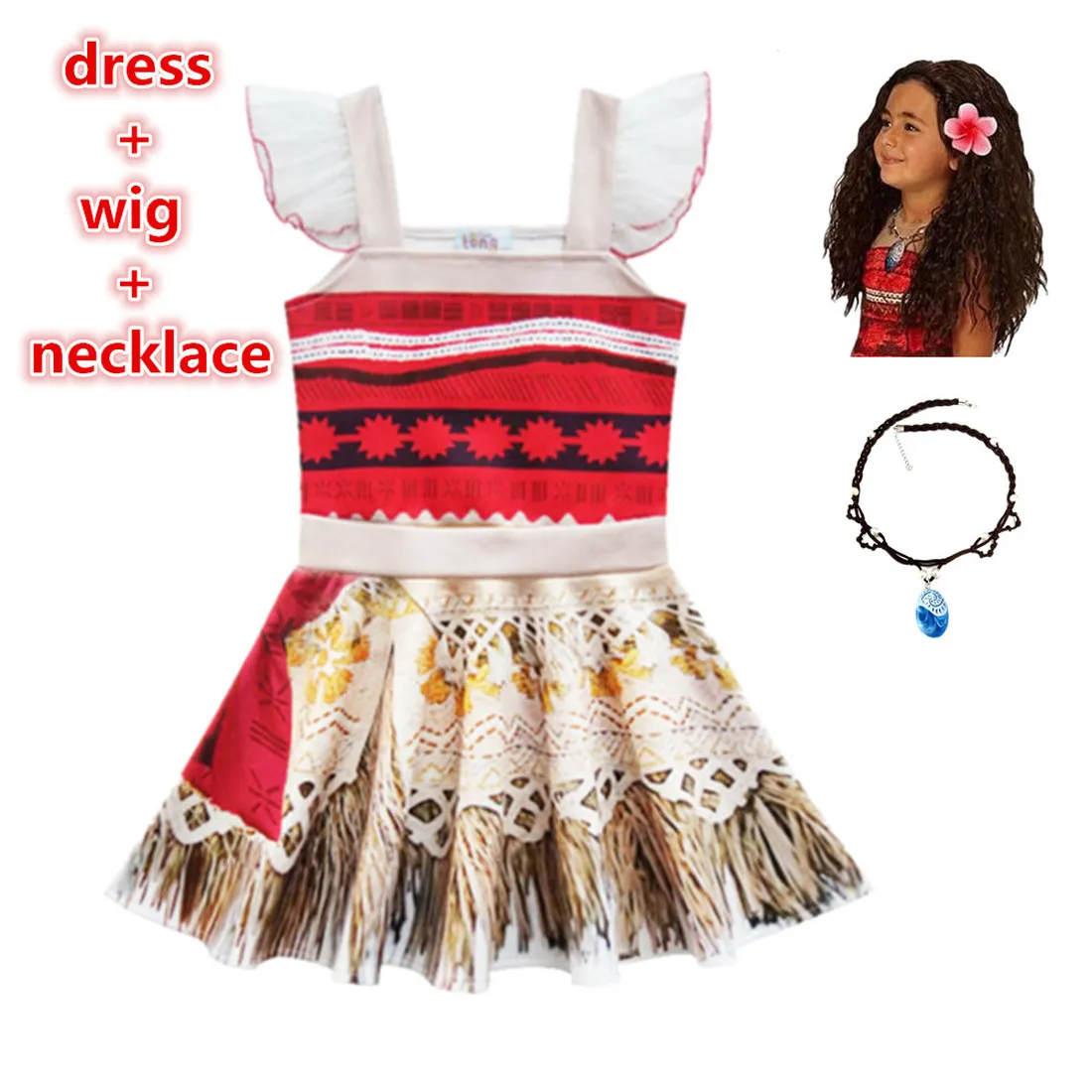 Moana suspender kids dresses for girls Moana Princess Dress Kids Party Cosplay Costume With Wig Children Clothing Vaiana clothes
Moana suspender kids dresses for girls Moana Princess Dress Kids Party Cosplay Costume With Wig Children Clothing Vaiana clothes