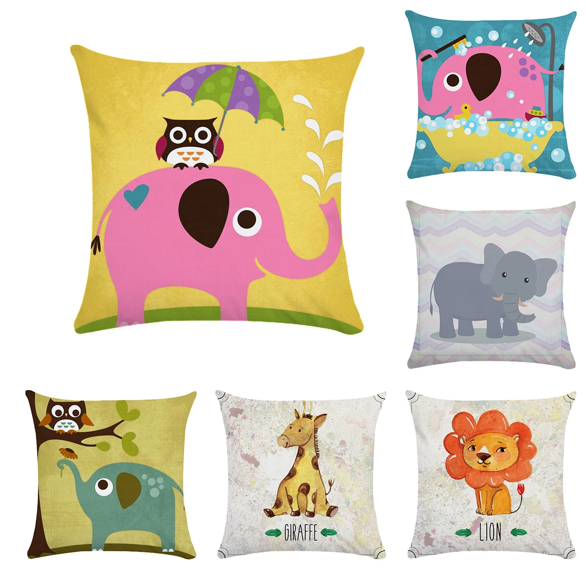 Lovely Cartoon Monkey Elephant Animal Pattern Pillowcase Is Square Sofa Cushion Sleeve with Home Decoration
Lovely Cartoon Monkey Elephant Animal Pattern Pillowcase Is Square Sofa Cushion Sleeve with Home Decoration