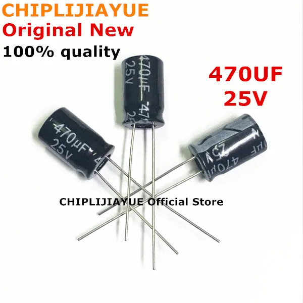 (20-100piece) 100% New Aluminum electrolytic capacitor 470uF 25V 8*12 8MM*12MM Electrolytic capacitor Original IC chip In Stock
(20-100piece) 100% New Aluminum electrolytic capacitor 470uF 25V 8*12 8MM*12MM Electrolytic capacitor Original IC chip In Stock