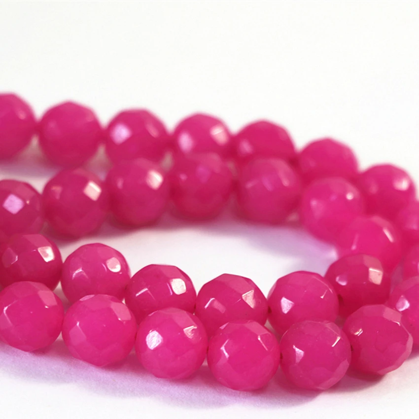 3 style natural stone dyed pink red chalcedony jades faceted round loose beads 4 6 8 10 12mm diy jewelry making 15inch B07
3 style natural stone dyed pink red chalcedony jades faceted round loose beads 4 6 8 10 12mm diy jewelry making 15inch B07