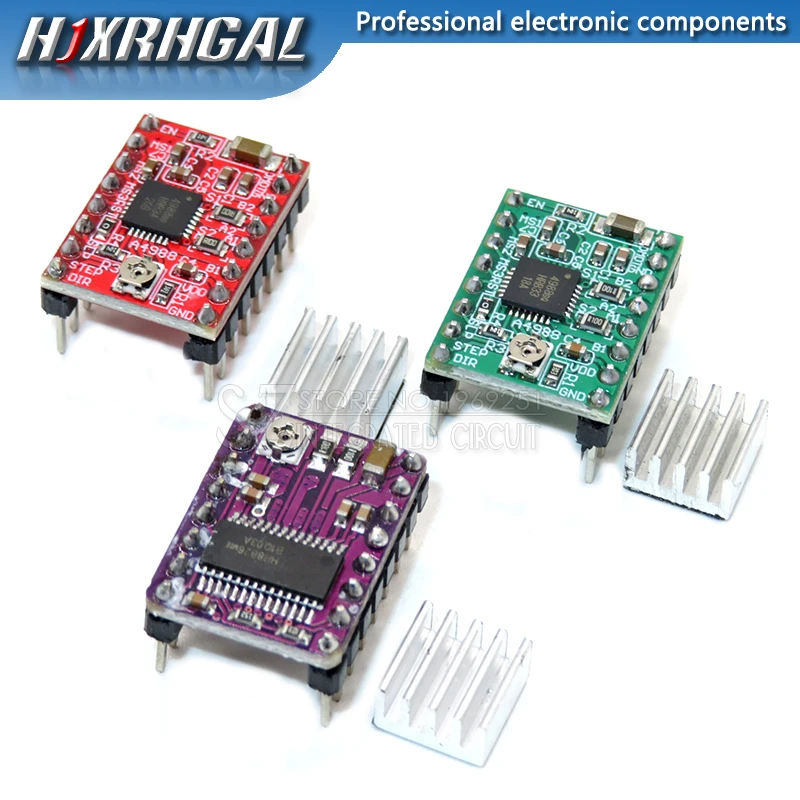 For 3D Printer Parts Stepstick A4988 DRV8825 Stepper Motor Driver Module With Heatsink Reprap Ramps 1.4/1.5/1.6 Control Board
For 3D Printer Parts Stepstick A4988 DRV8825 Stepper Motor Driver Module With Heatsink Reprap Ramps 1.4/1.5/1.6 Control Board