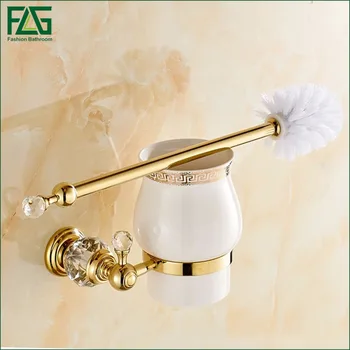 FLG Toilet brush holders Gold Plated Wall mounted Toilet Brush Holder With Ceramic Cup Household Products Bath Hardware sets
FLG Toilet brush holders Gold Plated Wall mounted Toilet Brush Holder With Ceramic Cup Household Products Bath Hardware sets
