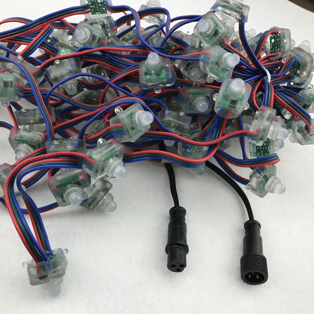 100pcs/set square typeDC12V addressable 12mm WS2811 RGB led smart pixel node;RGB 18AWG wire,IP68;with 2m xConnect pigtail
100pcs/set square typeDC12V addressable 12mm WS2811 RGB led smart pixel node;RGB 18AWG wire,IP68;with 2m xConnect pigtail